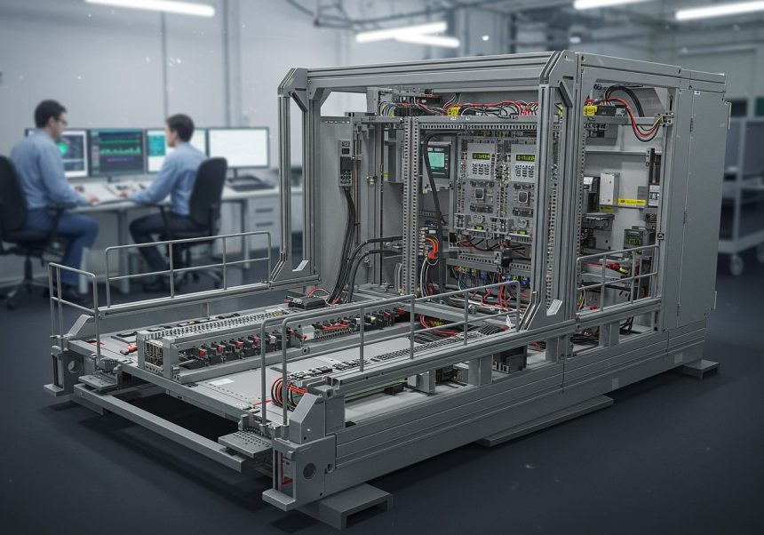 Detailný pohľad na usmerňovač s diódovým mostíkom a elektronickými komponentmi.