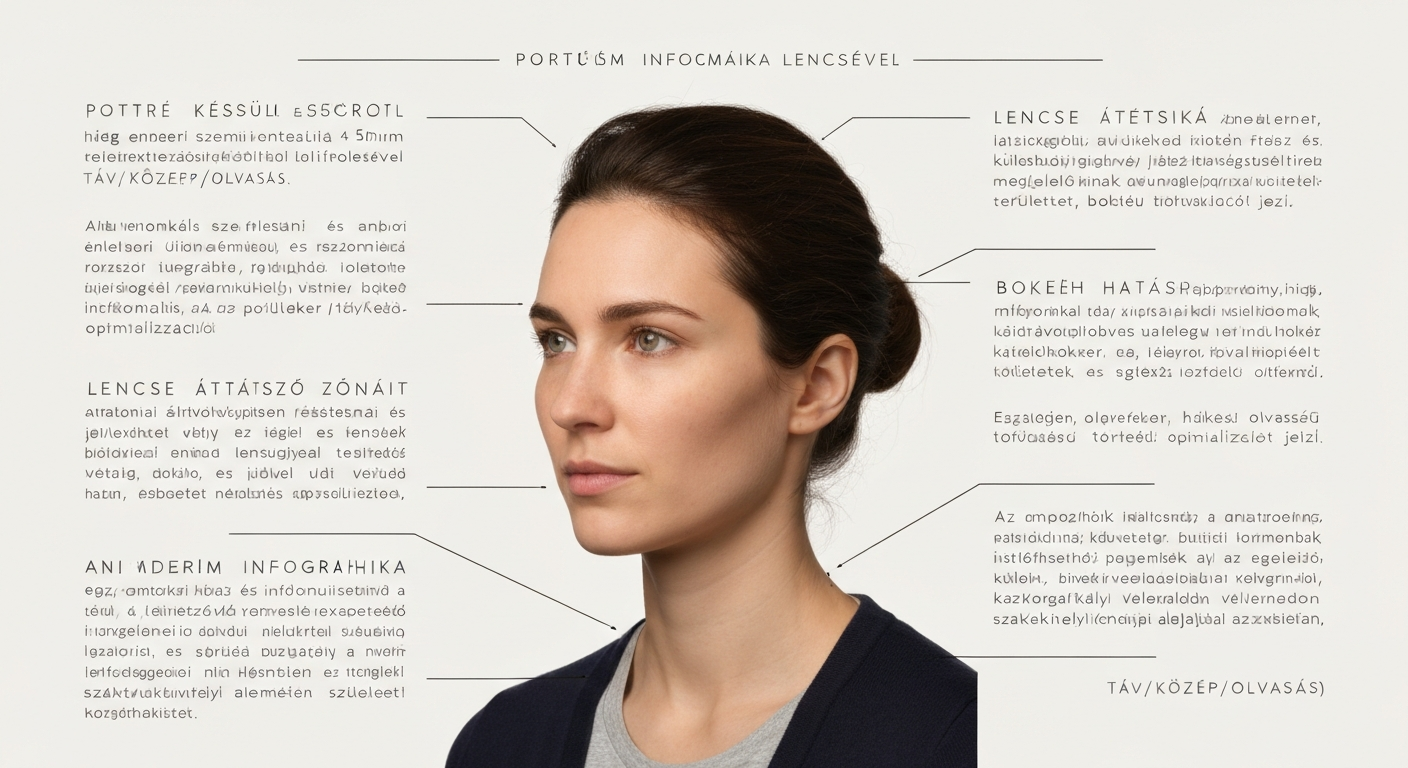 Žena s hladkým účesom, profilový pohľad, okolo nej texty o fotografických technikách.