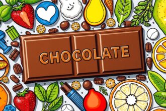 Obrázok tmavej čokolády a rôznych zdravých prísad