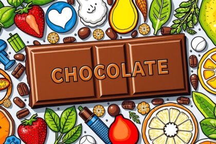 Obrázok tmavej čokolády a rôznych zdravých prísad