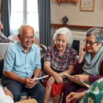Dôchodcovské družstvo: Starší ľudia diskutujú v komunitnom prostredí.
