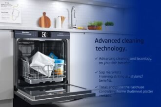 Moderná umývačka riadu Electrolux s pokročilou čistiacou technológiou