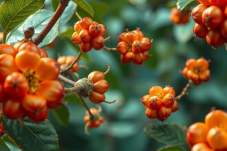 Rastlina s oranžovými kvetmi bohatými na saponíny