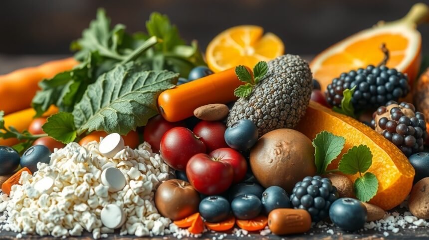 Zdravé potraviny, vitamíny a minerály pre lepší životný štýl.