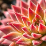 Ozdobná sukulentná rastlina netresk s červenými a zelenými listami.