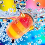 Šumivé vitamínové tablety vo vode s bublinkami