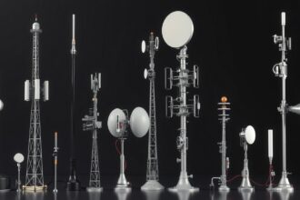 Rôzne typy antén využívané v telekomunikáciách