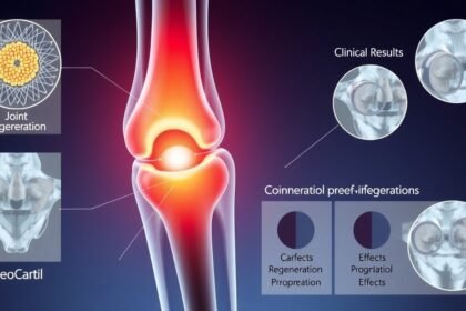 Ilustrácia o účinkoch NeoCartilu na regeneráciu kĺbov a chrupaviek.
