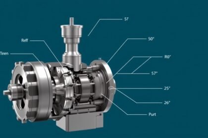 Detail štvortaktného Ottovho motora s technickými špecifikáciami