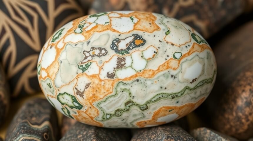 Kameň jaspis s unikátnym vzorom pre energetickú harmóniu.