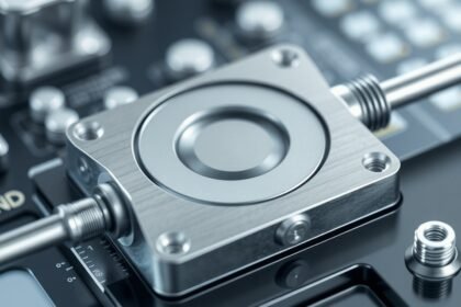 Platinový teplotný senzor PT100 na technickej doske.