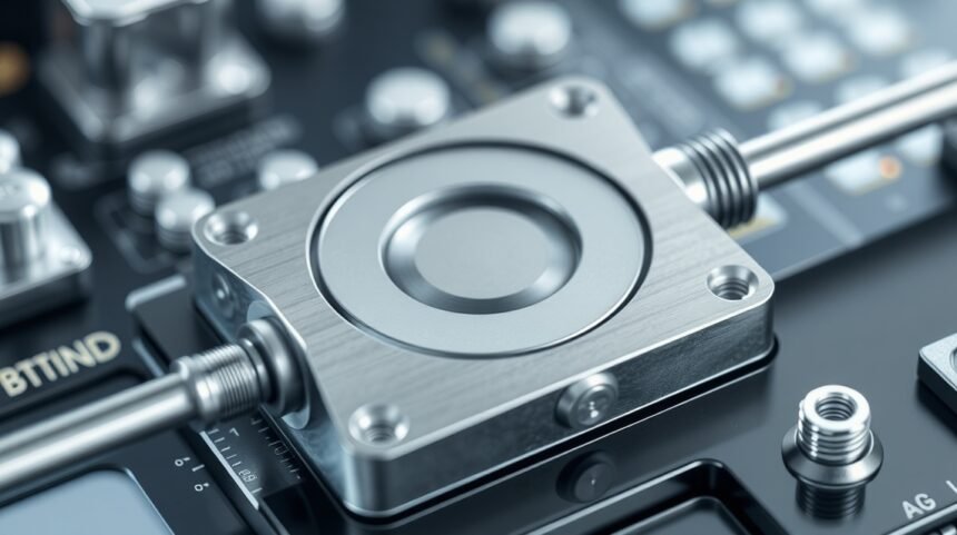 Platinový teplotný senzor PT100 na technickej doske.