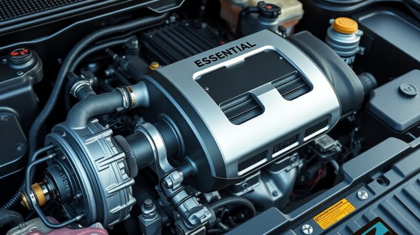 Detail moderného motora so zameraním na chladič EGR a jeho súčasti