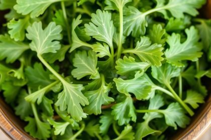 Čerstvá rukola v miske, zdravá a chutná ingrediencia do šalátov.