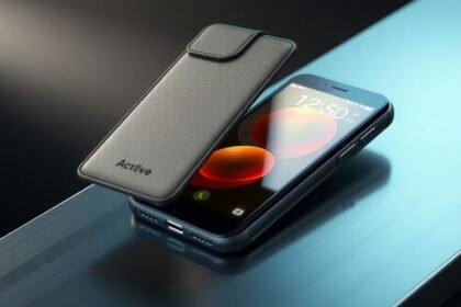 Aktívne flip púzdro na telefón so zobrazeným displejom