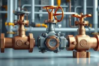 Regulačné ventily na reguláciu prietoku, tlaku a teploty v priemysle.