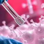 Petri dish showing bacterial culture with silver treatment