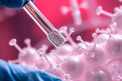 Petri dish showing bacterial culture with silver treatment