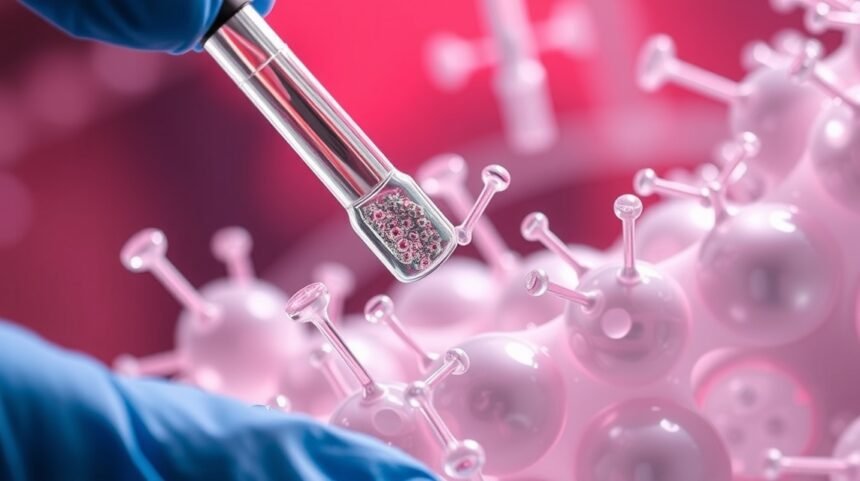 Petri dish showing bacterial culture with silver treatment