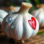 Cesnak srdce a molekulárny symbol zdravej imunity