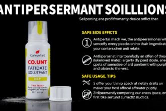 Antiperspirant with information about side effects and usage.