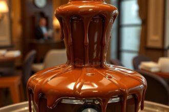 Dokonalá čokoládová fontána s tekutou čokoládou