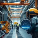 Pracovník s technológiou Thumper v priemyselnom prostredí