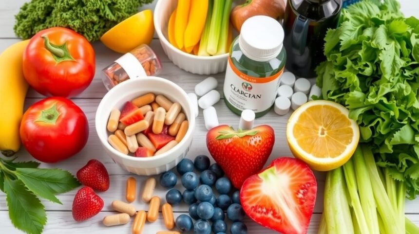 Zdravé potraviny a vitamíny na podporu zdravia