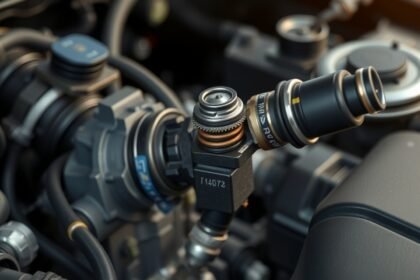 Detail of a fuel injector in an automotive engine for optimal performance