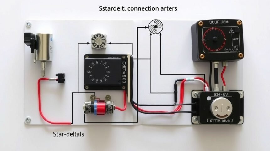 Schéma zapojenia hviezda-delta pre elektromotory