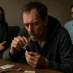 Muž užívajúci crack so zdravotnými a sociálnymi dôsledkami.