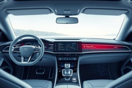 Interiér moderného automobilu s bezstupňovou prevodovkou Multitronic.