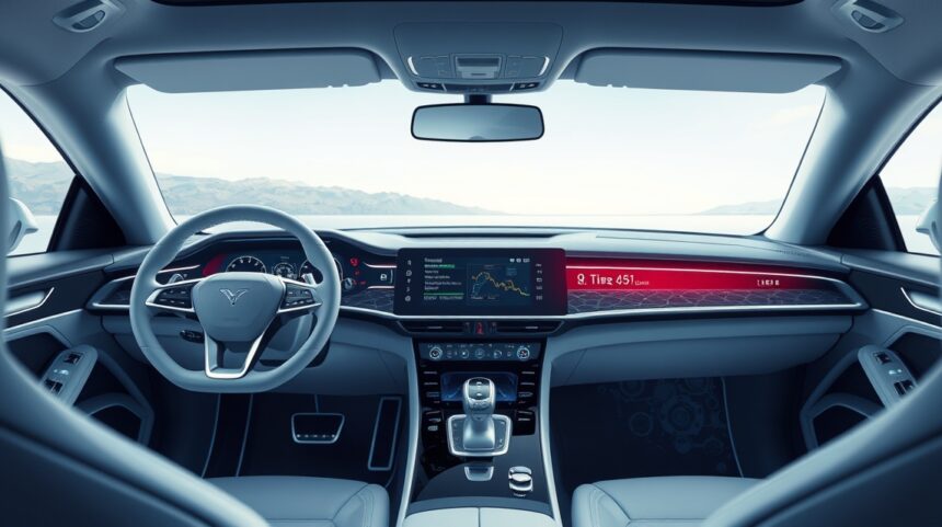 Interiér moderného automobilu s bezstupňovou prevodovkou Multitronic.