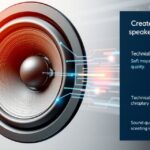 Dynamický reproduktor s detailmi technickej konštrukcie.