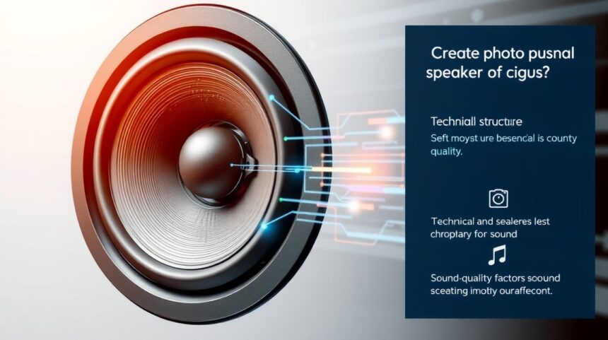 Dynamický reproduktor s detailmi technickej konštrukcie.