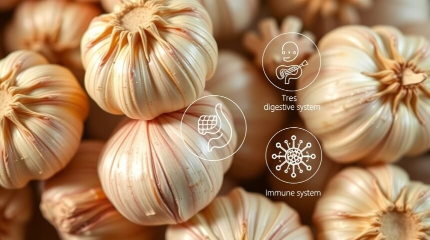 Detailový pohľad na klinček s ikonkami zdravia a trávenia