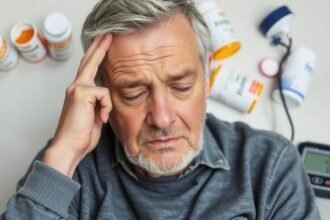 Muž s problémami spôsobenými liekmi na zníženie krvného tlaku