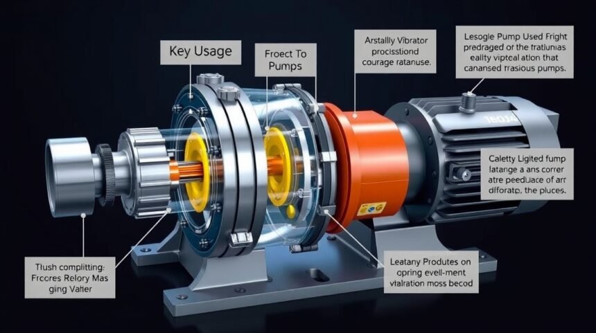 Vibračné čerpadlo zobrazujúce mechanizmus a kľúčové prvky činnosti.