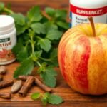 Jablko, digestívne doplnky a bylinky na podporu trávenia