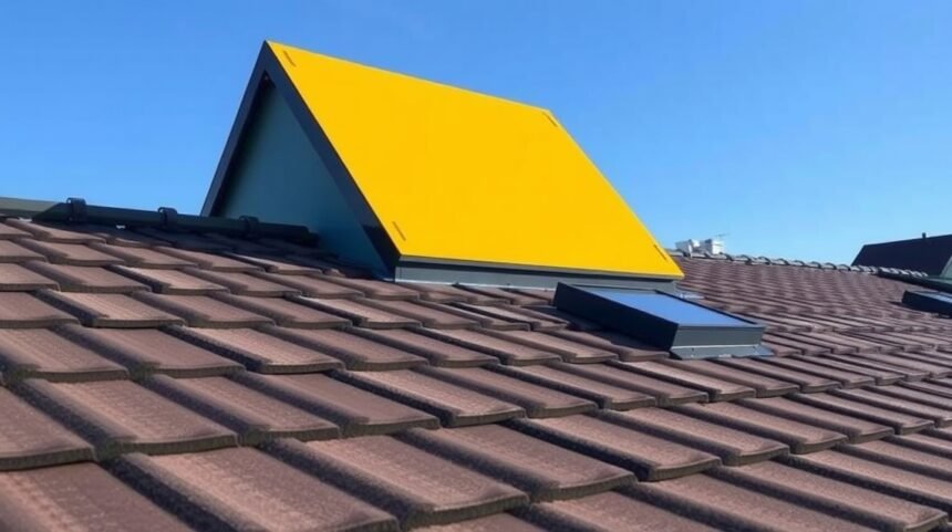 Vetrací hrebenáč na streche zabezpečuje správnu cirkuláciu vzduchu.