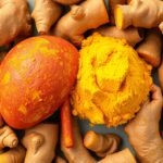 Kurkuma a čerstvé kurkumové korene pre zdravie pečene