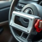 Zámok volantu na riadení auta pre zvýšenie bezpečnosti