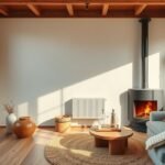 Príjemná obývacia izba s gravitačným kúrením a prirodzeným svetlom.