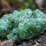 Dve kryštály hypersténu s vodou na povrchu v prírode