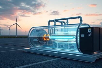 Vodíkový palivový článok pri veterných turbínach