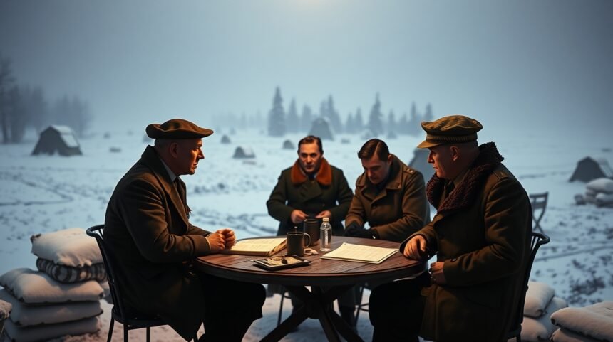 Švédski vojenskí lídri diskutujú o stratégii počas druhej svetovej vojny.