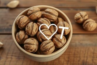 Miska orechov podporujúca mužské zdravie a testosterón
