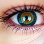 Detailný pohľad na oko s jasnými farbami a zdravým vzhľadom