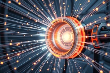 Detail magnetrónu generujúceho mikrovlnnú energiu