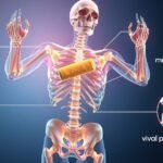 Ilustrácia vplyvu vápnika na kosti a svalovú funkciu v tele.